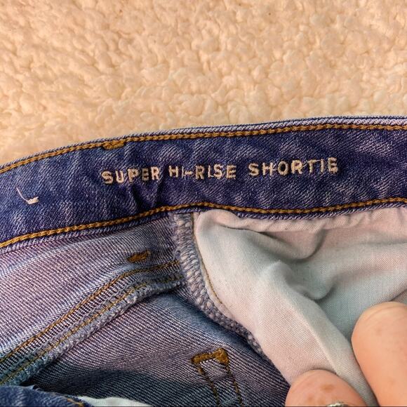 American Eagle Super Hi-Rise Shorties Sz 0 - Picture 4 of 9